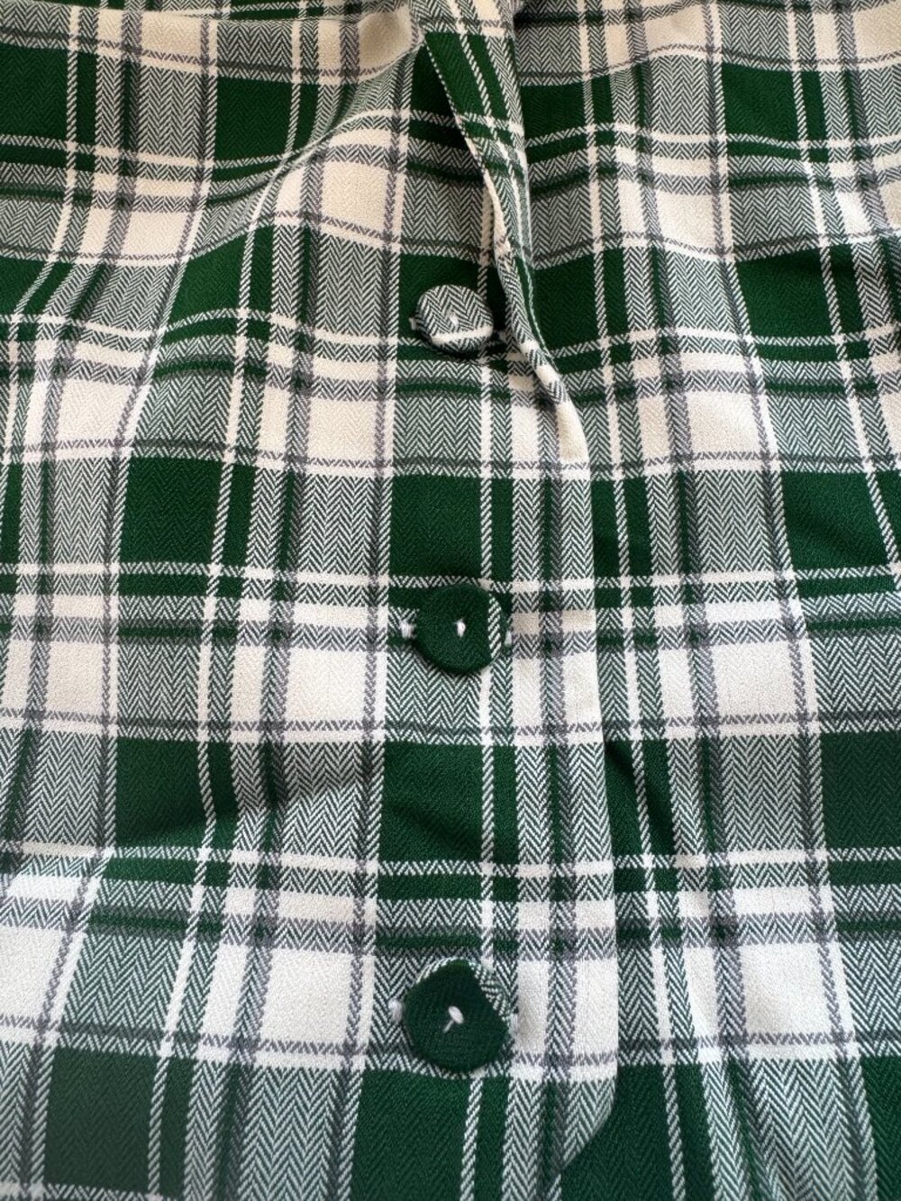 Halara Green Plaid Halter Vest Top Size M NWT Preppy Academia - Picture 5 of 6
